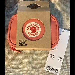 NWT Authentic Fjallraven Kanken Card Wallet Pink